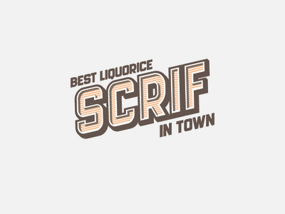 Scrif Lakrits identity design liquorice logo product