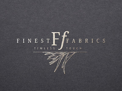 Finest fabrics logo floral light logo simple texture