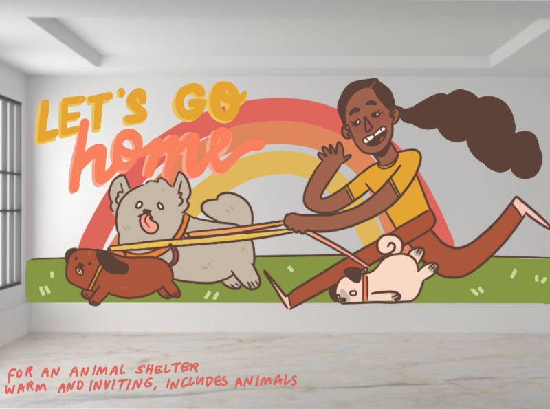 Hypothetical Mural Animal Shelter by Emma on Dribbble