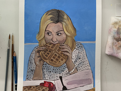 Leslie Knope Waffle Painting