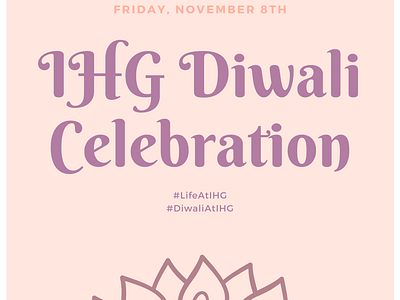 IHG Diwali Celebration signage 2019