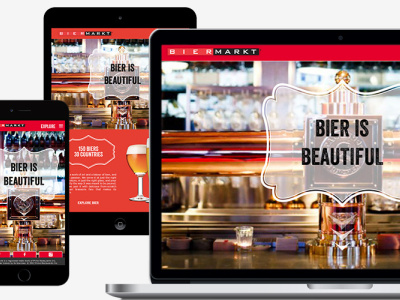 Interface Design and User Experience - BierMarkt Restaurant creative direction interface design restaurant ui ux web website design