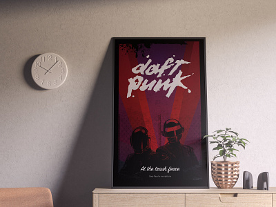 Daft Punk Poster art design illustration poster typography