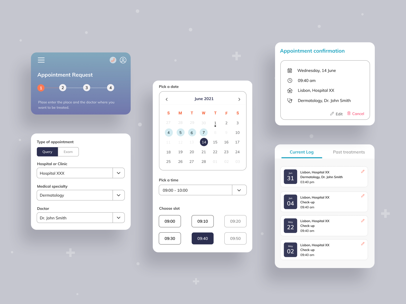 Medical App - Components by Maria Francisca Fonseca on Dribbble