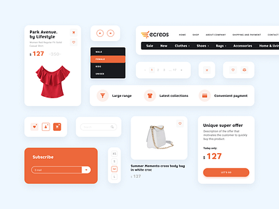 E-commerce CMS platform UI elements