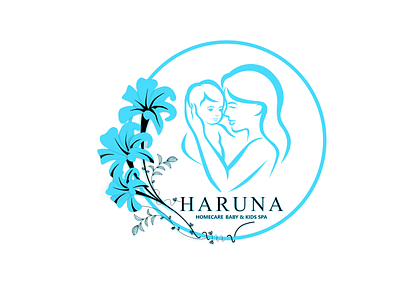 HARUNA BABY SPA brand brand design logo design logos vekto