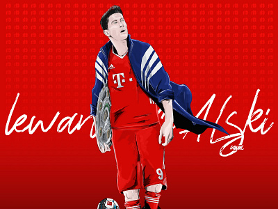 LewanGOALski aomc bayern design digitaldrawing footballdrawing illustration soccerdrawing sportsillustration