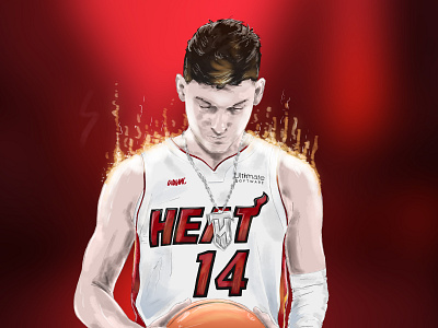 Herro ball aomc digitaldrawing heatculture illustration miami heat sportsillustration