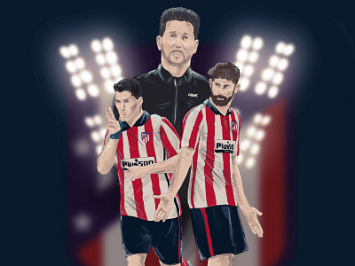 Suarez Atletico aomc atletico digitaldrawing footballdrawing illustration sportsillustration