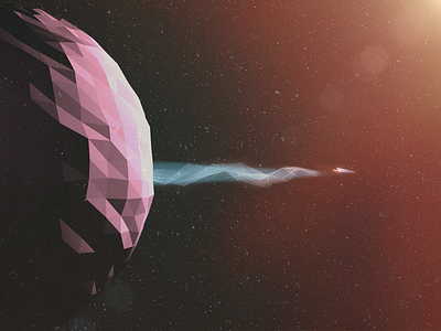 A Source of Light - Film 3d after effects glow lens flare light light beams low poly motion graphics outer space polygon space spaceships stars texture