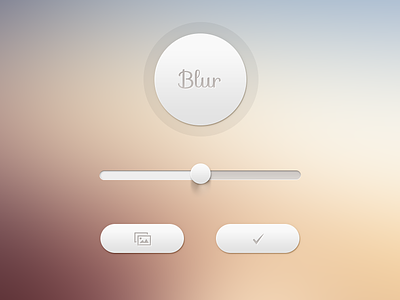 Blur. app background blur blurry buttons clean focus gradient interface ios iphone minimal mobile slider soft ui user interface ux wallpaper