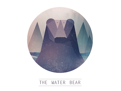 The Water Bear animal badge bear bears circle filter grain low poly mist mountains photoshop polygon shading texture triangles water water bear