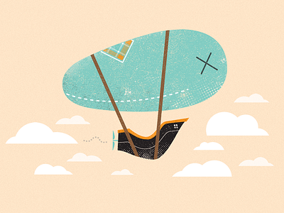 Sky Pirates airship blimp drones future halftone minimalist pirates retro sky pirates texture zepplin