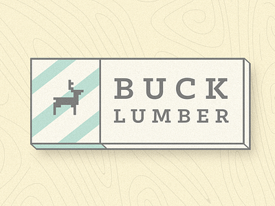 Buck Lumber 8bit branding buck deer gaming grain indie logo lumber retro stripes tag