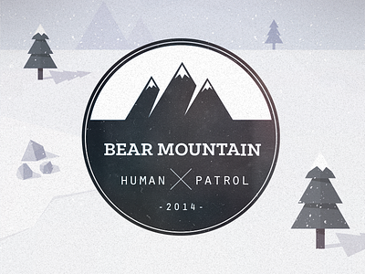 Bear Mountain badge game indie game mountain mountains ski slopes snow snowboarding texture trail
