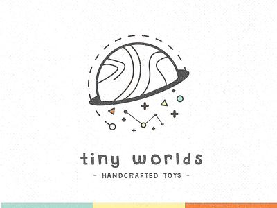 Tiny Worlds Toy Co. branding crafted globe identity kids logo mark planet texture toy toys