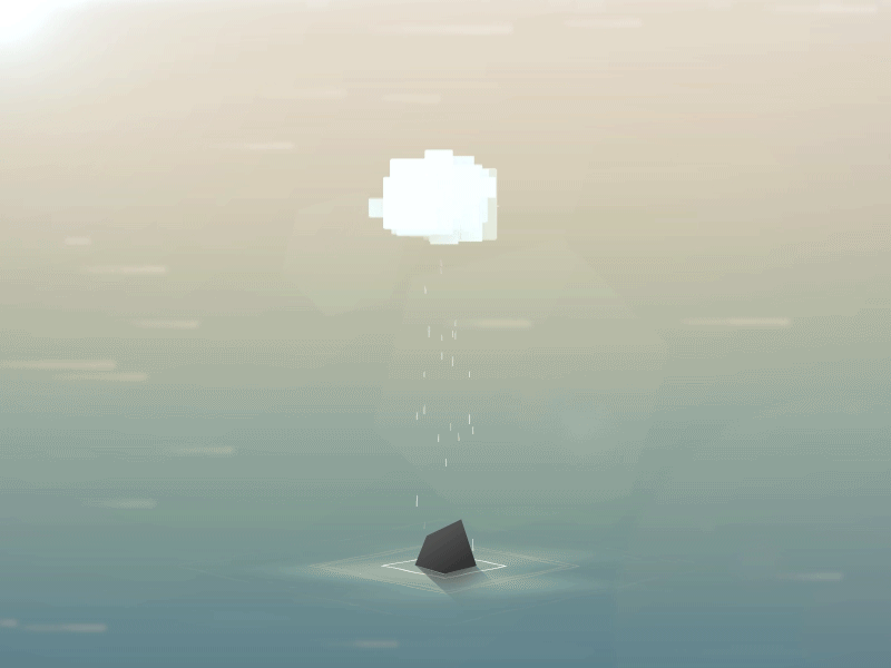 Abel's Point animation calm cloud gif indie game island loop ocean rain slow water wind