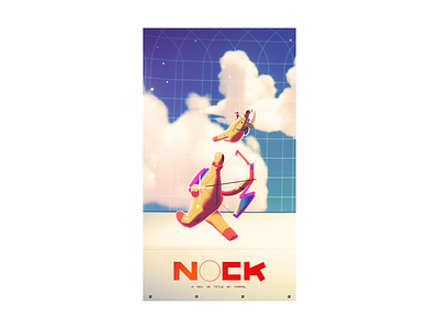 NOCK | Poster 01 3d minimal poster retro texture unity video game vintage