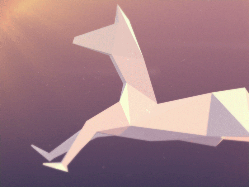 Nebula Gallop 3d after effects animation dog geometric horse loop low poly run run cycle