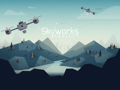 Skyworks Parallax 3d animation css landscape mountains parallax ui ux web website