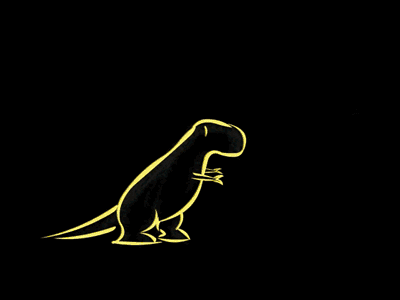 Animated Enormo.us Dino animated dinosaur gif line art traditional animation