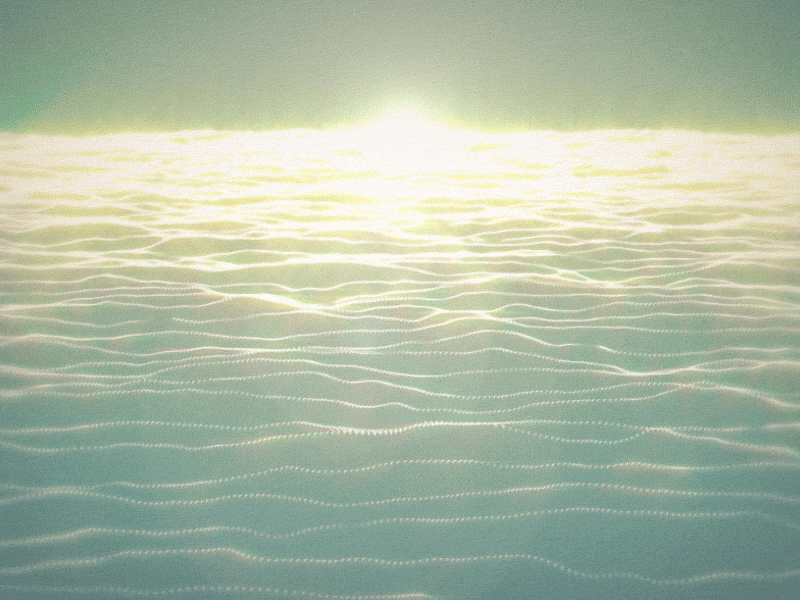 Ocean after effects flow gif loop ocean particle retro sun vintage waves