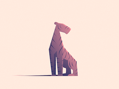 Tigress 2d animal geometric illustration low poly noise stripes tiger