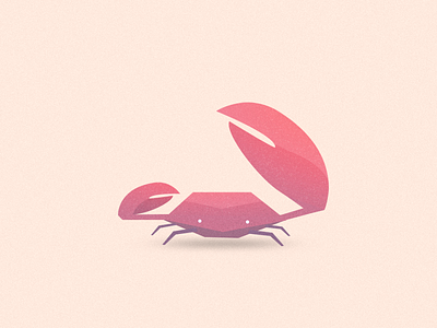 Rock Water Creature 2d 3d character crab illustration low poly sand sealife water