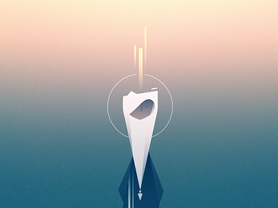 the elder abstract character geometric gradient illustration low poly shape