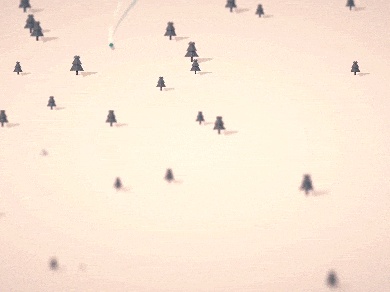 Powder | Perspective Test 3d app blur game indie game minimal mountain snow soft tilt shift unity