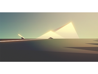 the observatory future geometric illustration landscape minimal