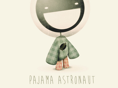 Pajama Astronaut astronaut character design illustration pajamas plaid smile space texture