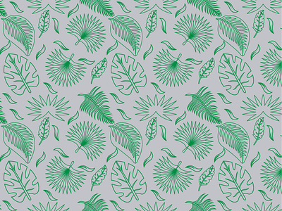 Palms and Leaves pattern