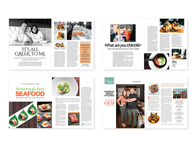 Restaurant Custom Content – Spreads design editorial design layout