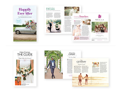 Wedding Guides, Pull-out Booklets design layout magazine design promotional design promotions