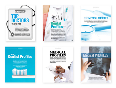 Top Medical Profiles – Section Openers design editorial design layout magazine design