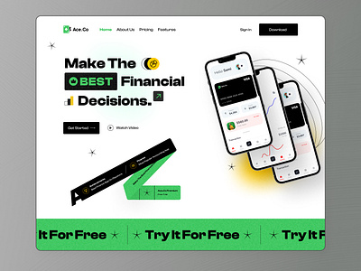 Ace Finance | Digital Finance Web Design | Landing Page