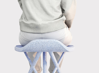 Ecola stool 3d chair design furniture furniture design industrial design pastel colors plastic product design product visualization recycle recycled rendering stool sustainable