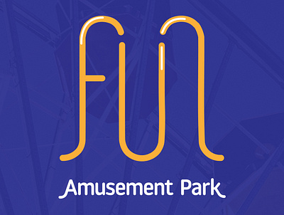 FUN Amusement Park design logo typography