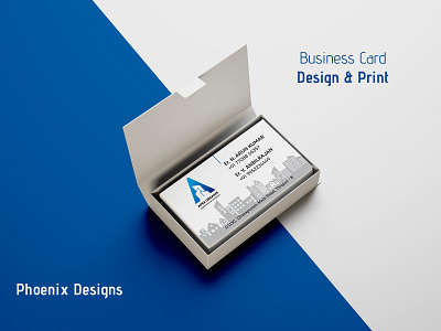 Business Card - Apex Dreams Engineers & Builders blue branding design graphic design illustration india logo love minimal minimal art typography