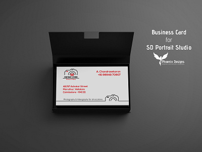 Business Card - SD Portrait Studio branding business card design design graphic graphic design graphic design logo illustration india logo