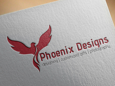 Logo - Phoenix Designs branding design graphic design india logo love mock up re brand red typography vector