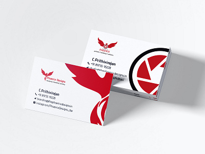 Business Cards - Phoenix Designs & Studio Phoenix brand branding branding design coimbatore design graphic design india ingenious logo mock up phoenix phoenix designs
