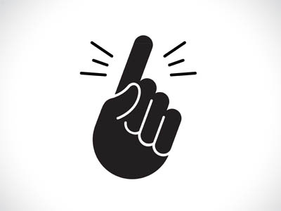 Exclamation exclamation finger icon