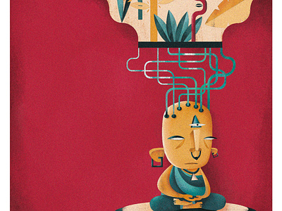 THE MIND CREATES REALITY buddhism creative design digitalart graphicdesign illustration
