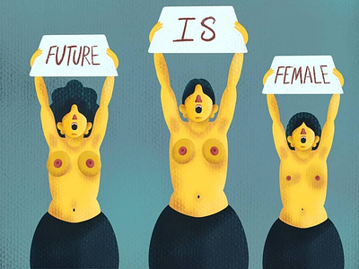 FUTURE IS FEMALE creative design digitalart futureisfemale graphicdesign illustration women empowerment womens womensday