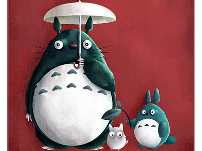 MY NEIGHBOR TOTORO creative design digitalart ghibli graphicdesign illustration totoro