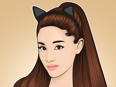 Ariana Grande actor ariana grande artwork cat valentine celebrity fanart portrait singer vector vector art vexel vexel art