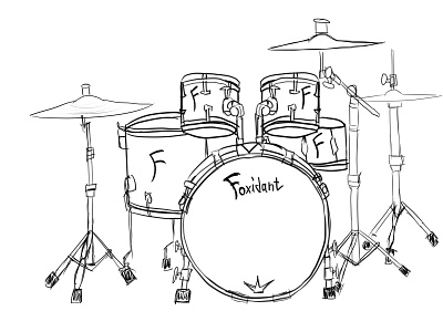 Быстрый рисунок барабанов illustration графический планшет рисунок