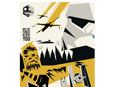 Star Wars | Fan wallpaper design diseñografico illustration ilustrator star wars vector wallpaper design